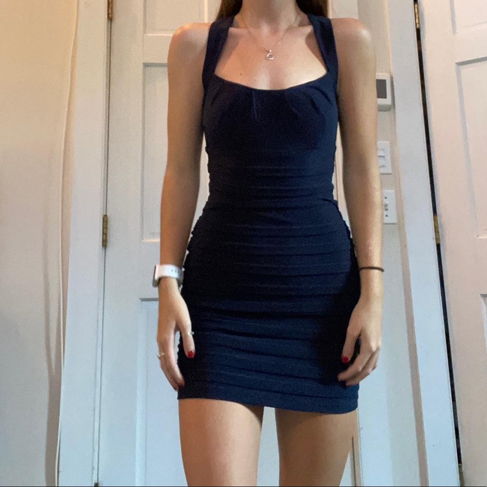 navy blue dress